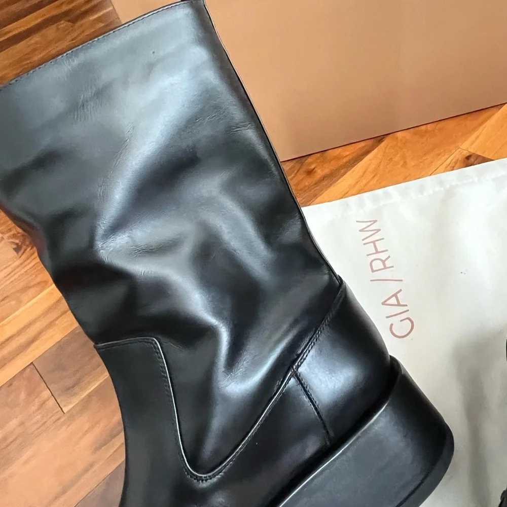 GIA BORGHINI Rosie 23 platform-sole boots, size 38.5, NEW